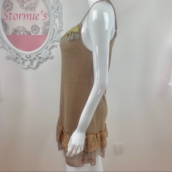 Pretty Angel / Lace Ruffle Mesh Cream Brown Green - Picture 4 of 8